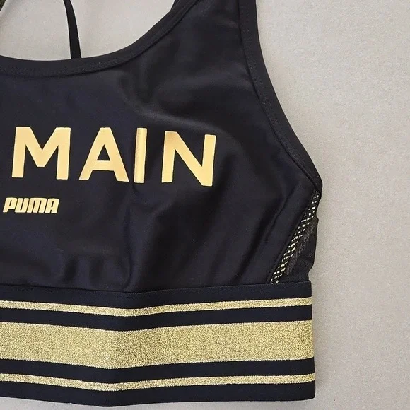 Balmain x Puma Black and Gold Sports Bra- Limited Edition